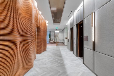 Immersed in verdant, canopied landscaping, offering panoramic