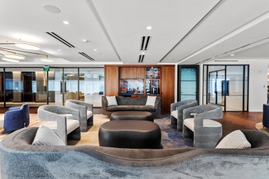 Immersed in verdant, canopied landscaping, offering panoramic