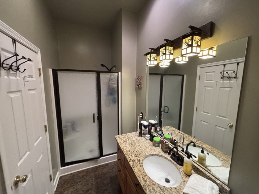 Primary Bath with Granite and Walk in shower . Brand new water heater as well . - photo 10