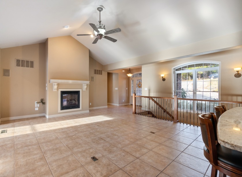 Gas-log fireplace in living room - photo 6