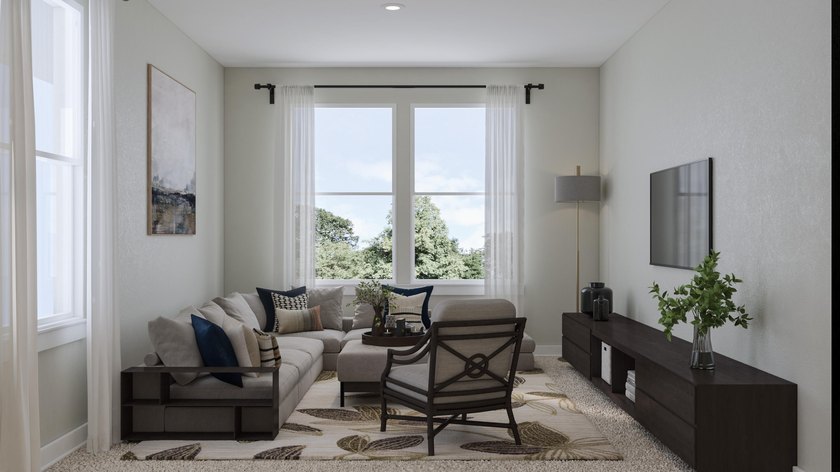 The Addison plan is an interior two-story townhome with the - photo 6
