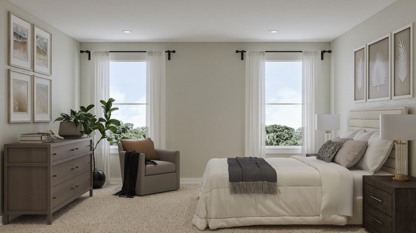 The Addison plan is an interior two-story townhome with the - photo 7