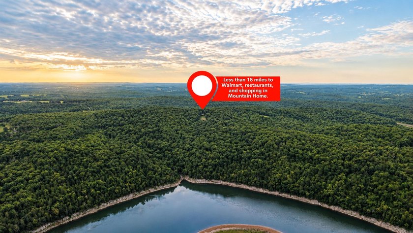 Nearly 10 acres bordering the Corps, sunset views over Norfork - photo 4