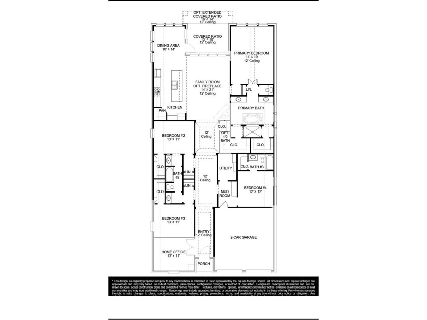 Home office with French doors set at entry with a 12-foot - photo 2