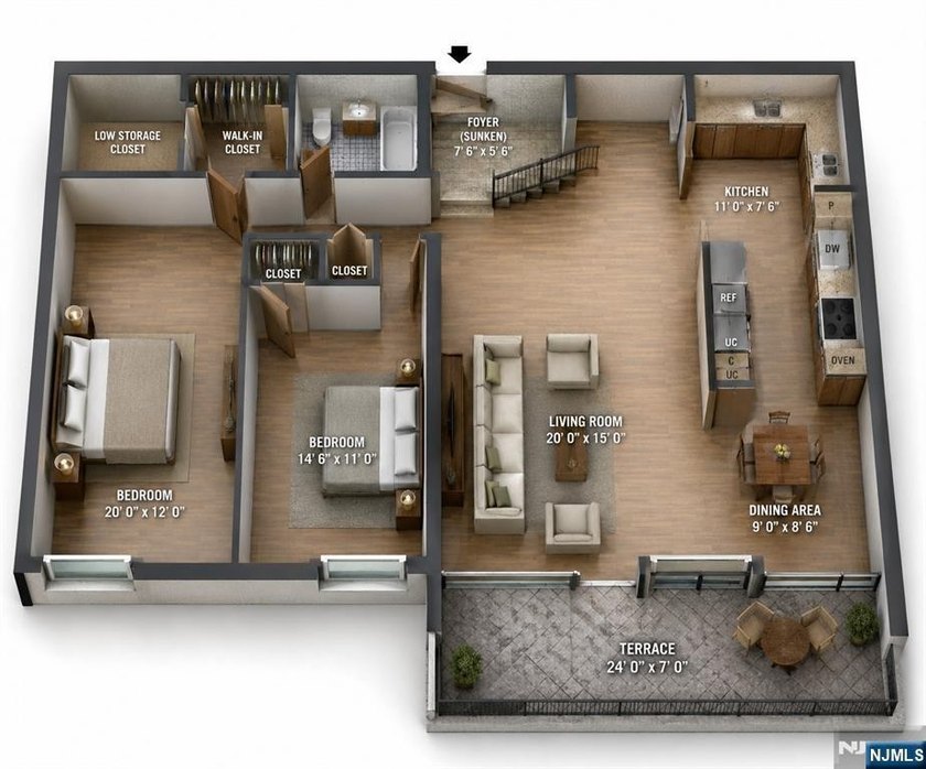 Beautiful two bedroom one bath upsplit bi-level apartment with - photo 4