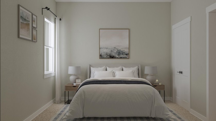 The Addison plan is an interior two-story townhome with the - photo 11