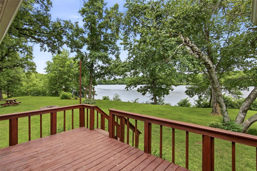 Updated house with the nicest frontage on Old Abe Lake, 200ft of - photo 36