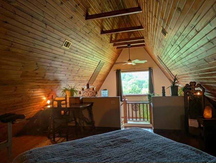 Private A-frame cabin on 3.42 acres + Bear Creek! Located in - photo 9