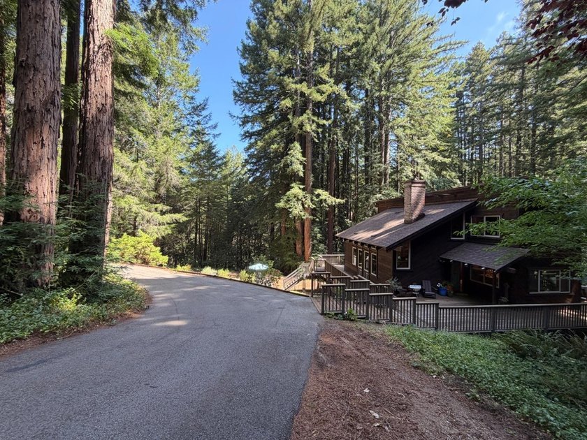 A private road and paved, circular driveway lead to this custom - photo 41