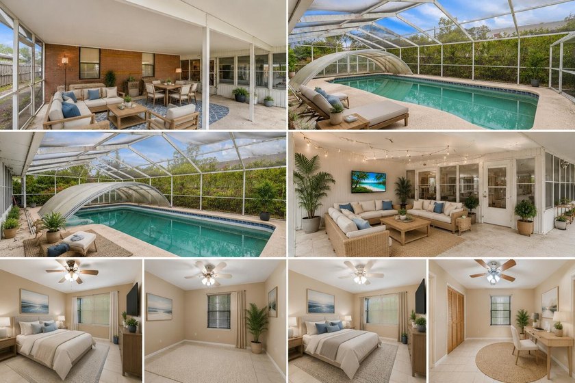 Private Florida resort-style brick home with screened pool - photo 33