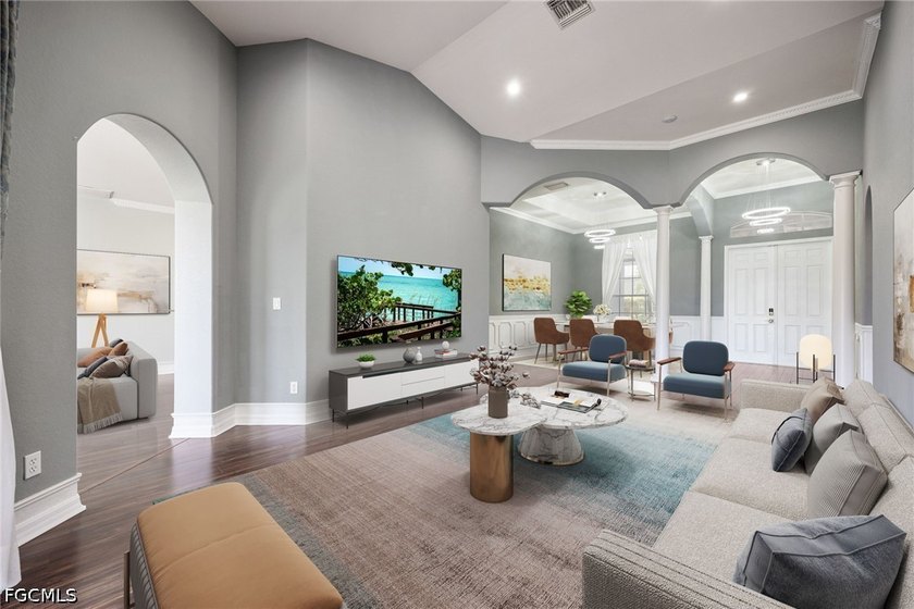 The spacious, open-concept floor plan features two living areas - photo 4