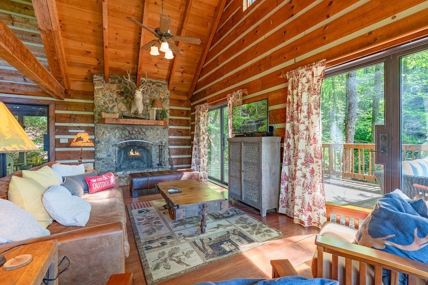 Nestled high in the North GA mountains, this extraordinary log - photo 9