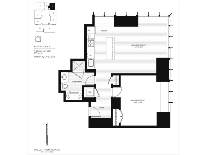 Exceptional value for the most desireable one bedroom plan in - photo 27
