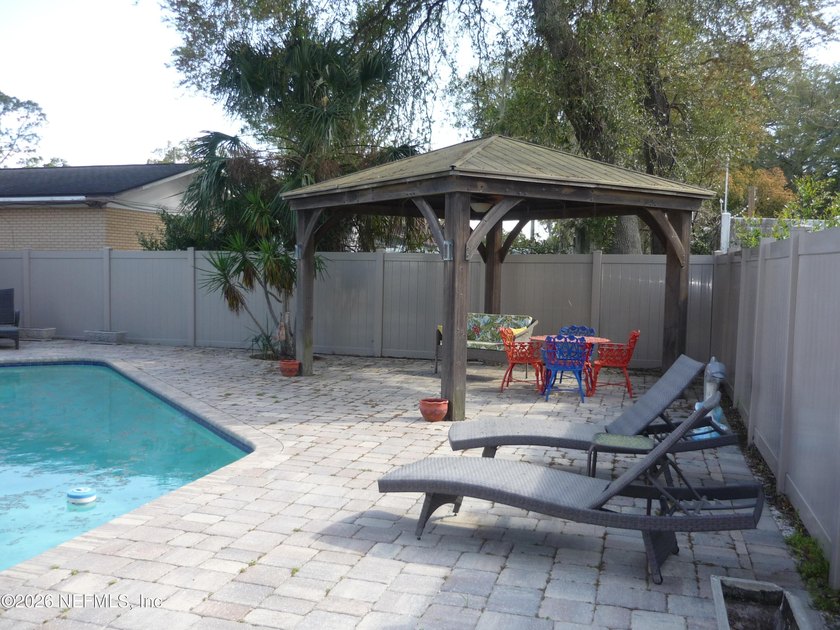 Amazing inground pool area with pavers, wired gazebo &amp; stately - photo 3