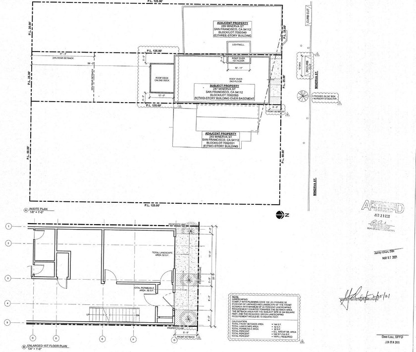 Approved plans for a 3,345 sq. ft. two-story single-family - photo 4