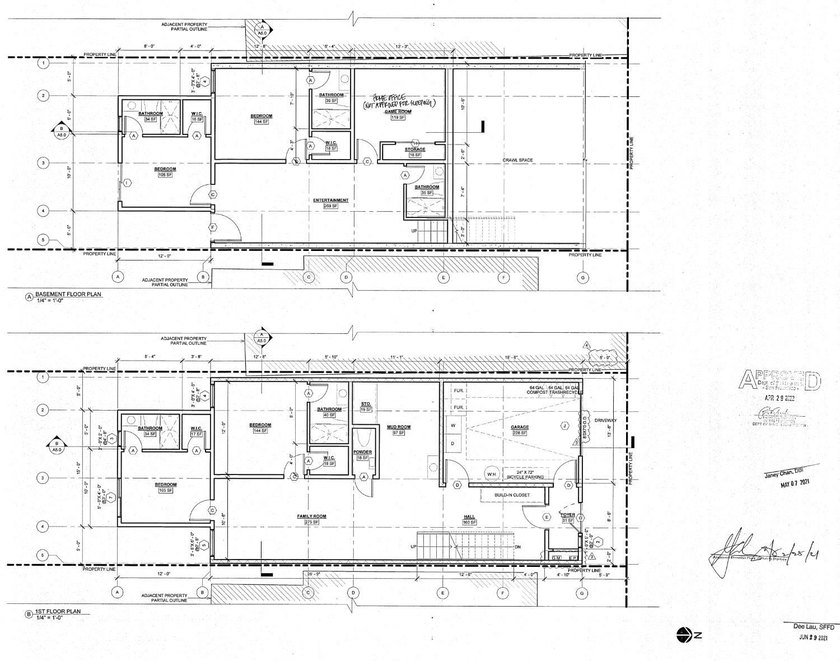 Approved plans for a 3,345 sq. ft. two-story single-family - photo 5