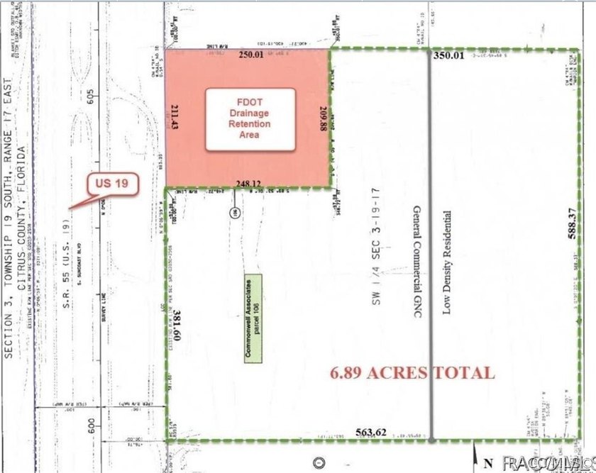 36.75 Acres 0n US Highway 19, Homosassa, FL. With 382 feet of - photo 3