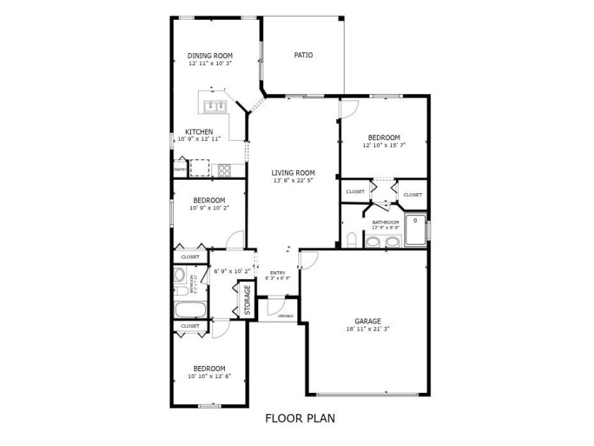 This 3BD/2BA CBS home is located in the gated community of - photo 3