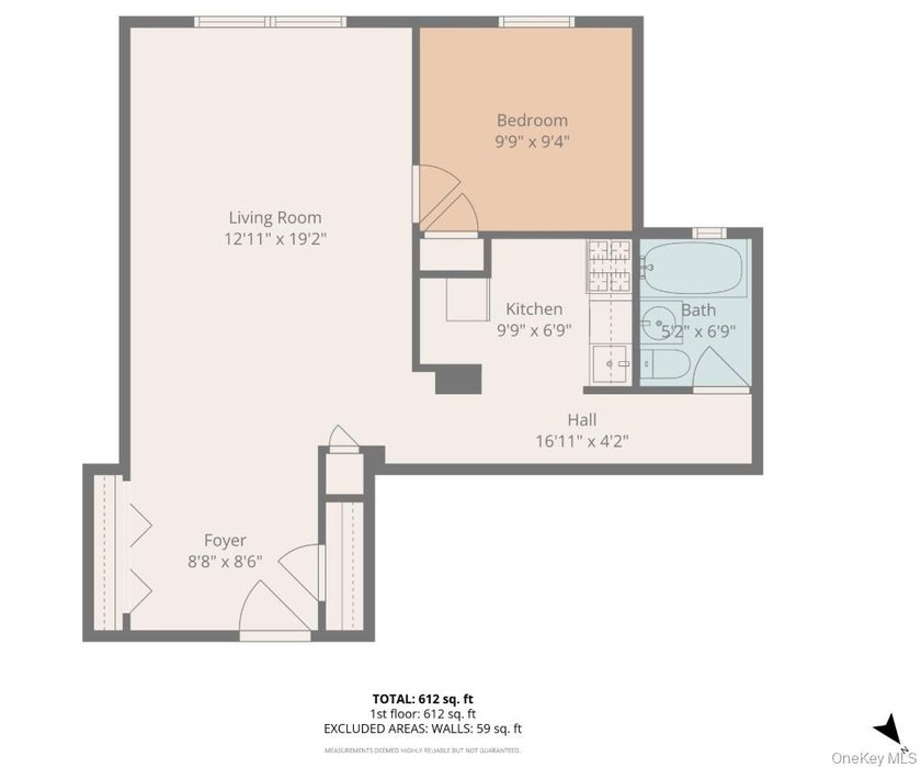 This 1-bedroom, 1-bath co-op with an open layout for living room - photo 13