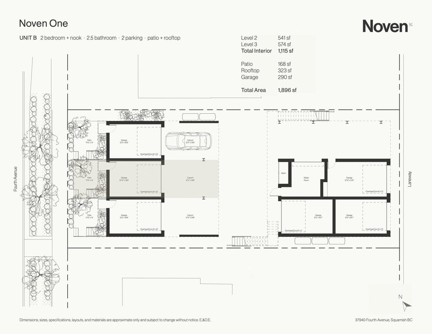 Noven One is six four-level townhomes in downtown Squamish - photo 32