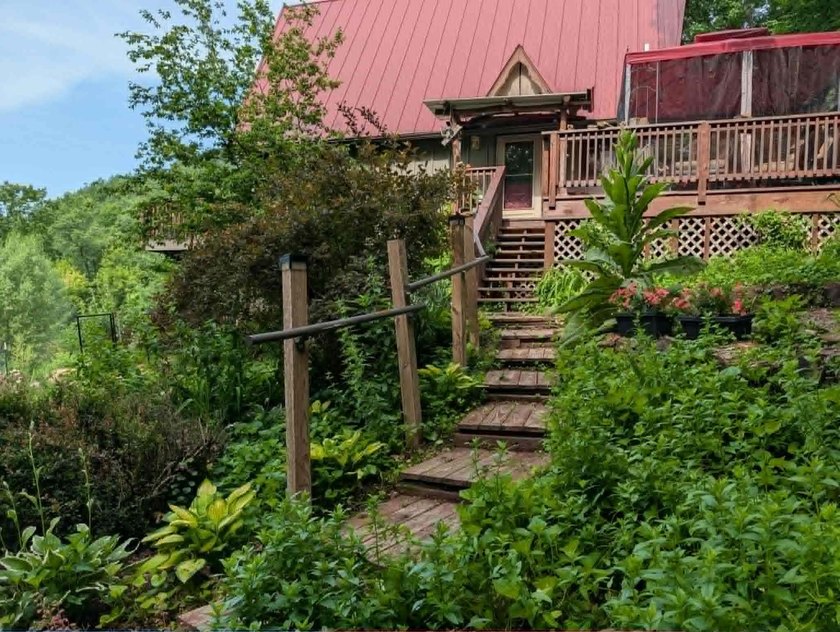 Private A-frame cabin on 3.42 acres + Bear Creek! Located in - photo 41