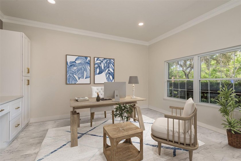 Privacy prevails on this custom home nestled on over an acre of - photo 17