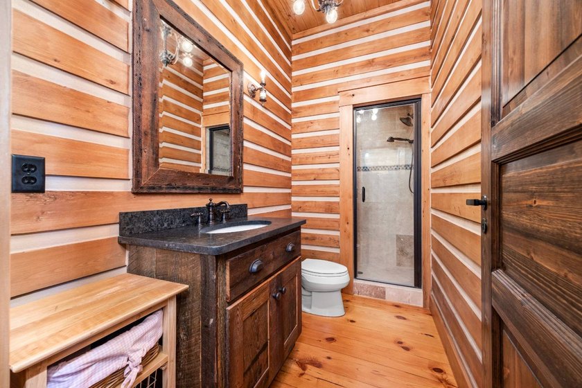 This riverfront property features an expansive, custom log home - photo 12