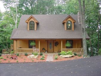 Kentucky Lake Front Waterfront Log Homes - Lake Home For Sale in Murray, Kentucky