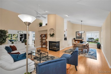 Enter to vaulted ceilings, beautiful bamboo floors in living and - photo 17