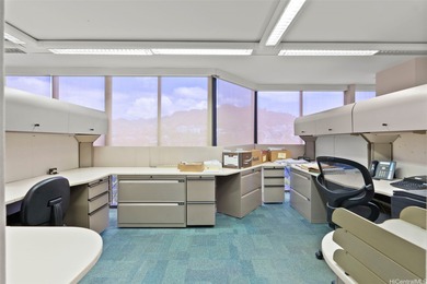 Space is currently configured as a large office with reception