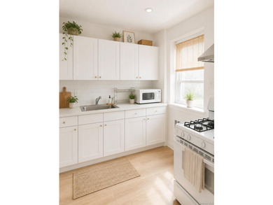 This beautifully sunlit 2-bedroom garden apartment is tucked - photo 3