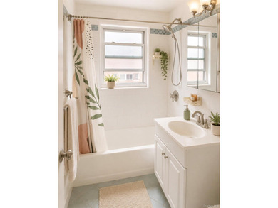 This beautifully sunlit 2-bedroom garden apartment is tucked - photo 6