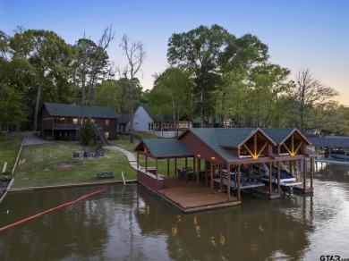 Picturesque waterfront log home, perched among towering trees - Lake Home For Sale in Mount Vernon, Texas