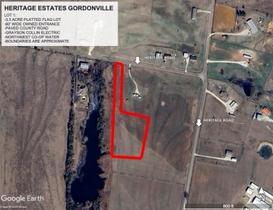 Lake Texoma Acreage For Sale in Gordonville Texas