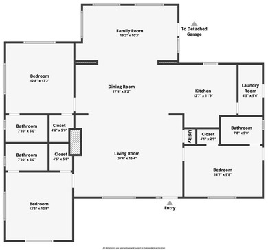 Fourth bedroom is a detached guest house/suite and does not - photo 38