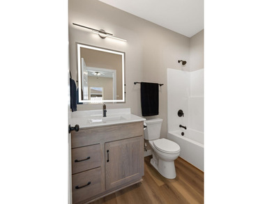 This zero-entry townhome features high-end finishes, including