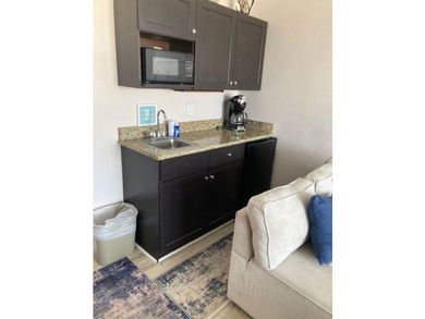 Carpet and wood floors; king bed and large sofa. Updated unit - photo 8