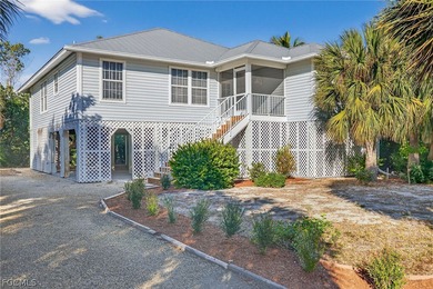 This elevated canal home on the east end of Sanibel Island