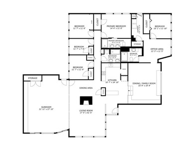 The sunroom, guest bedroom and bathroom near the laundry room - photo 31