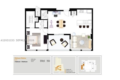 Spacious loft-style 1-bedroom, 1.5-bath residence in Midtown 2 - photo 15