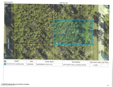 Lehigh Acres Area Lot For Sale in Lehigh Acres Florida