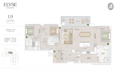 This Landmark Collection Residence is a rare Three Bedroom full