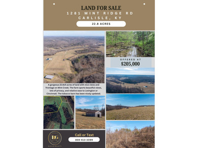 (private lake, pond, creek) Acreage For Sale in Carlisle Kentucky