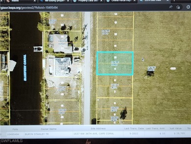 Cape Coral Area Lot For Sale in Cape Coral Florida