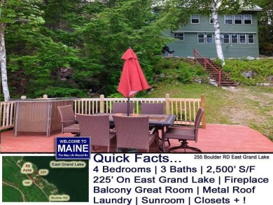 Grand Lake Home For Sale in Danforth Maine