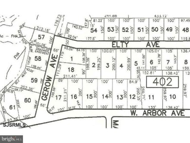 (private lake, pond, creek) Lot For Sale in Vineland New Jersey