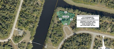 Northport Waterway Lakes and Canals Lot For Sale in North Port Florida