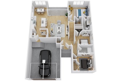 To-be-built 3-bedroom, 2-bath zero-entry home offering 1,455 sq