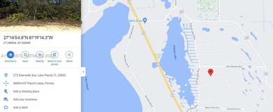 Lake Grassy Lot For Sale in Lake Placid Florida