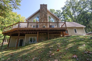 Custom red oak timber-frame home with Lake Monroe views, located - photo 54